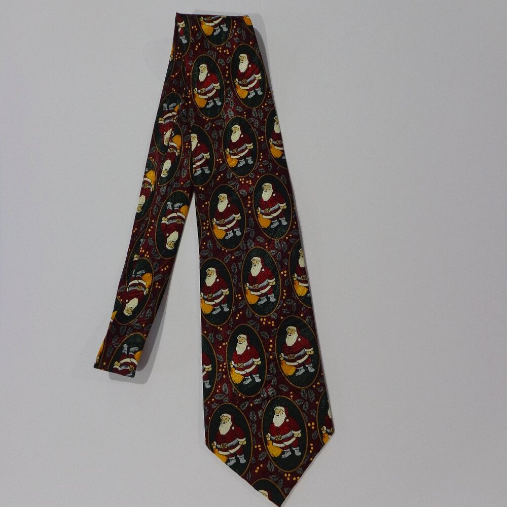 Keith Daniels Men's Christmas Necktie Santa Claus 4"‎ X 57.5"